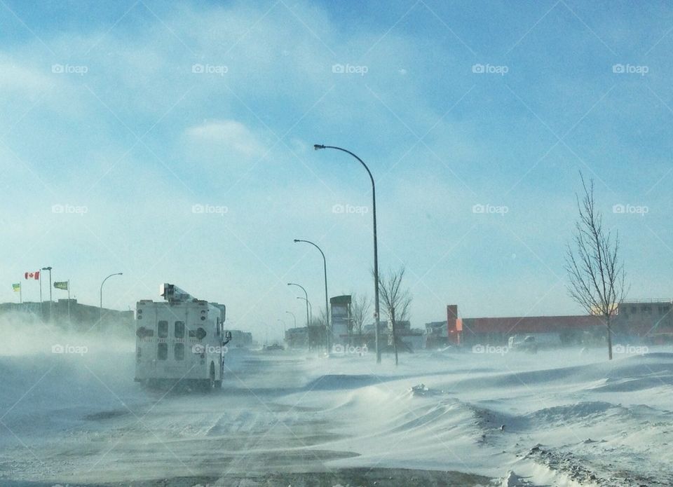 Snow drifts and Sun dogs