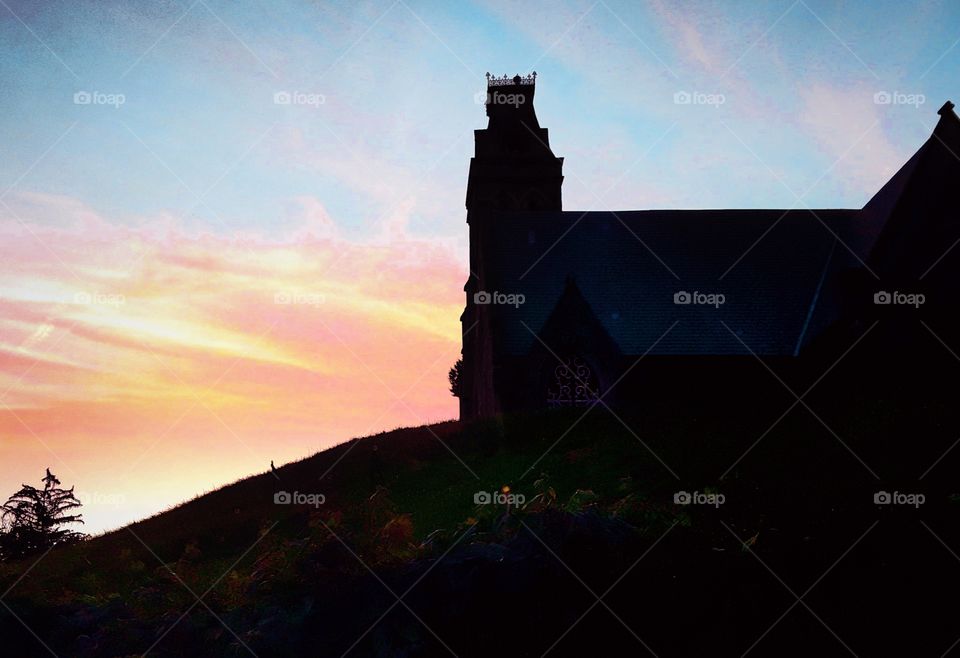 Old church on a hill