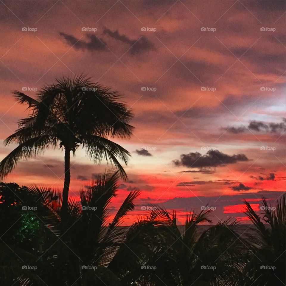 Dramatic sky at sunset