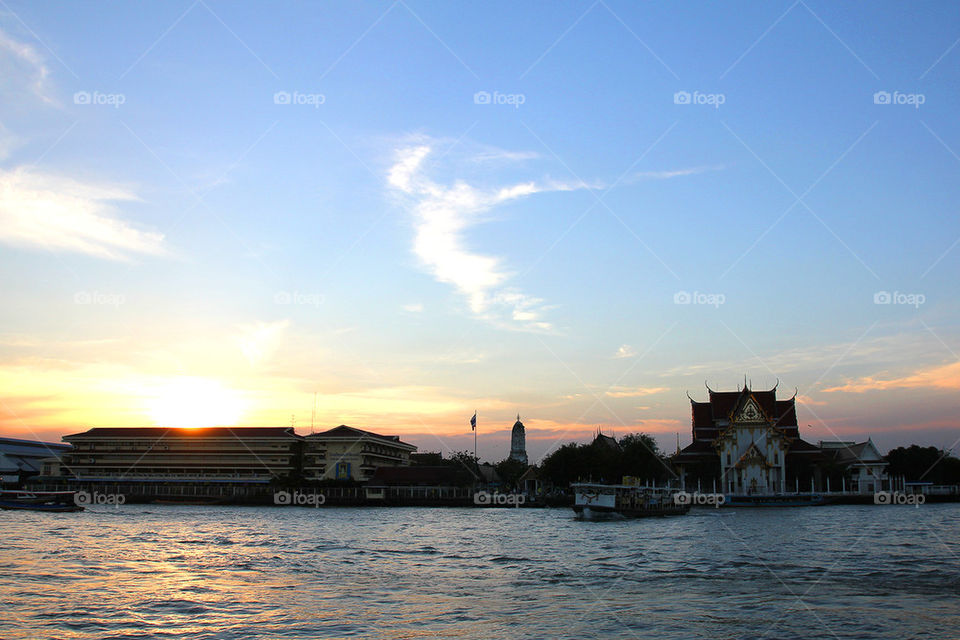 Chao Phraya River ,Bangkok ,Thailand.