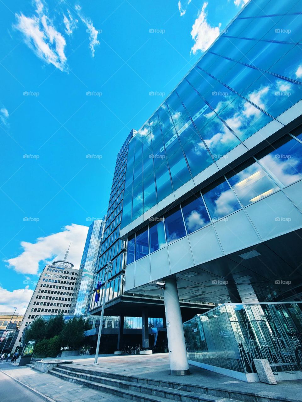 Ljubljana,  capital of Slovenia. Europe.  Summer vacation.  Ancient and modern architecture. Big city life