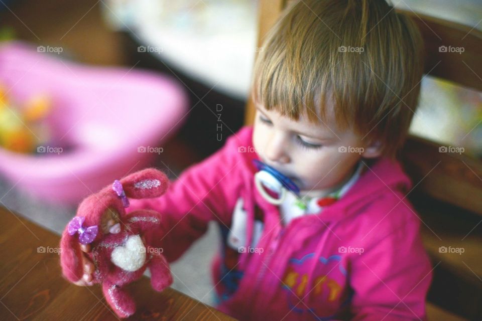 Playing with babydoll 