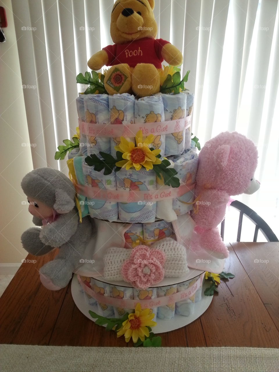 Disney diaper cake. made this for a baby shower