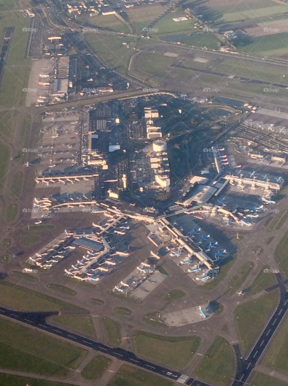 Schiphol airport from above 