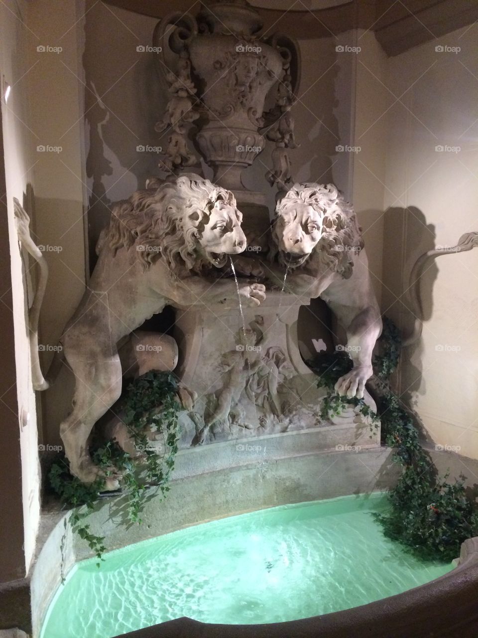 Lion statue in Vienna museum