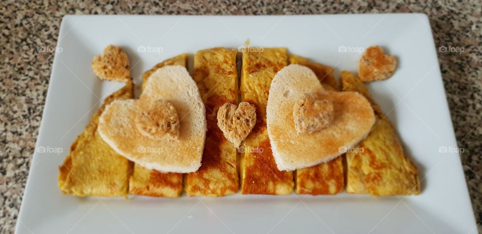 Homemade cheese omelette