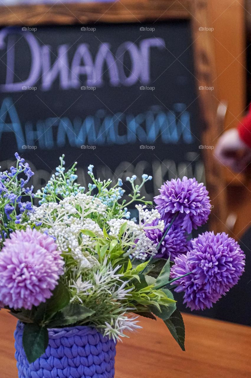 Beautiful flowers on the table