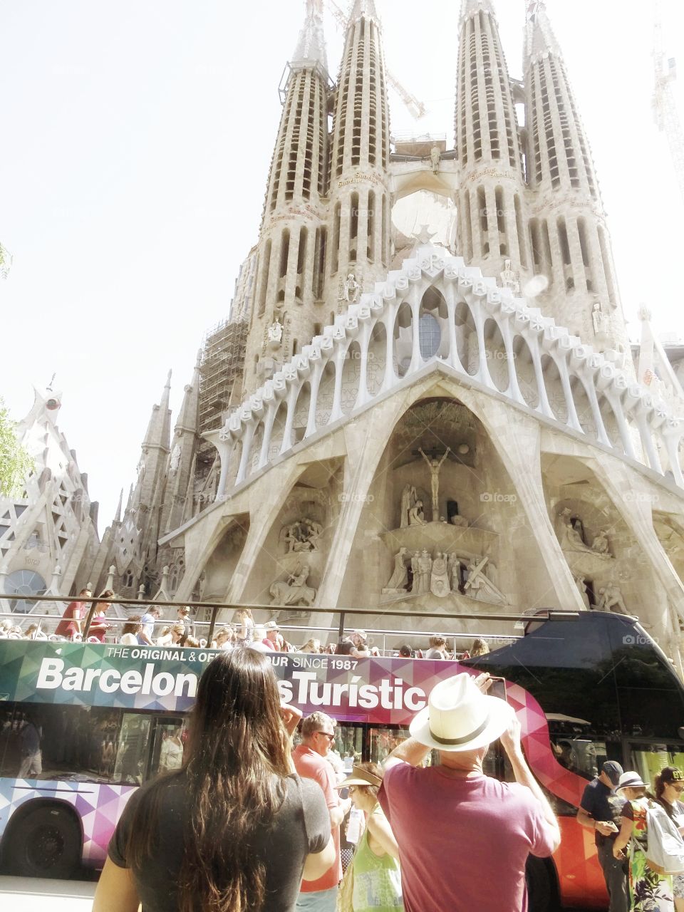 Tourists in Barcelona