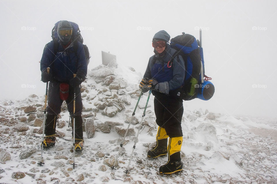 Backpacking over the high summits of the White Mountains in New