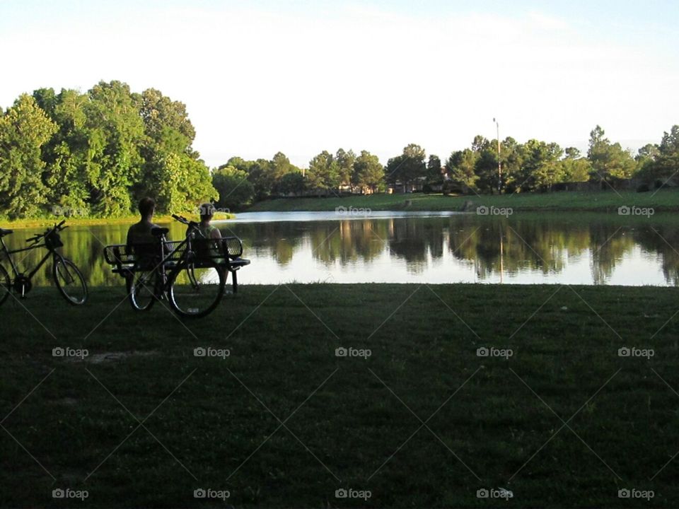 Sitting at a Lake