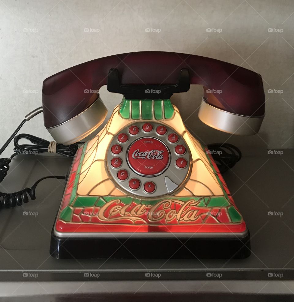 Coca Cola Tiffany style telephone 