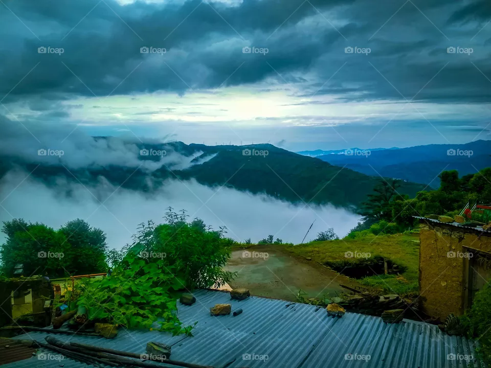 beautiful scenery from village