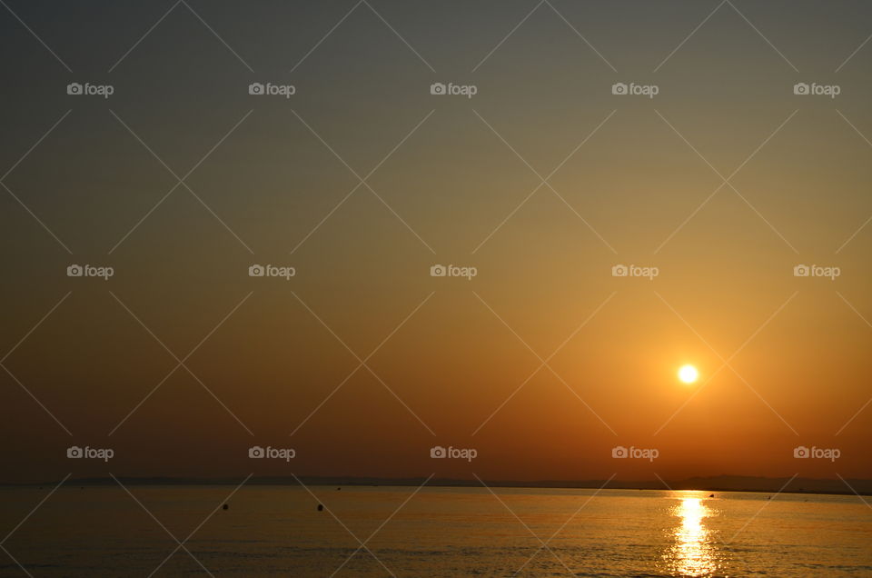 nothing more beautiful than a magnificent sunset over the sea