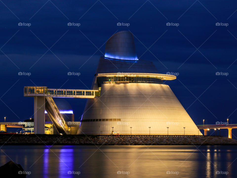 The Blue Hour Moments of the Science Center Museum and Art