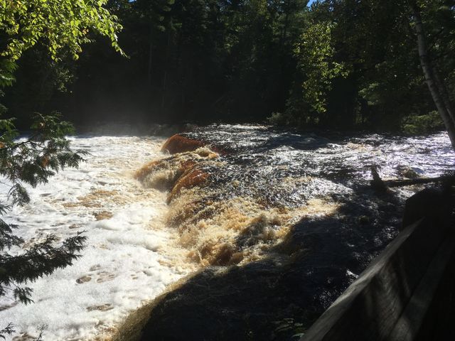 Water fall in fall