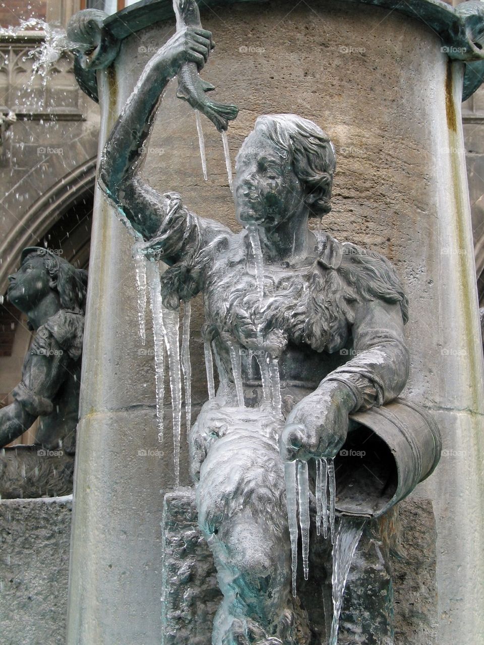 Frozen statue