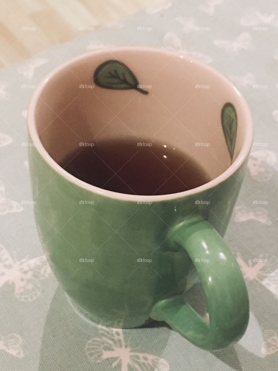 Green cup of tea