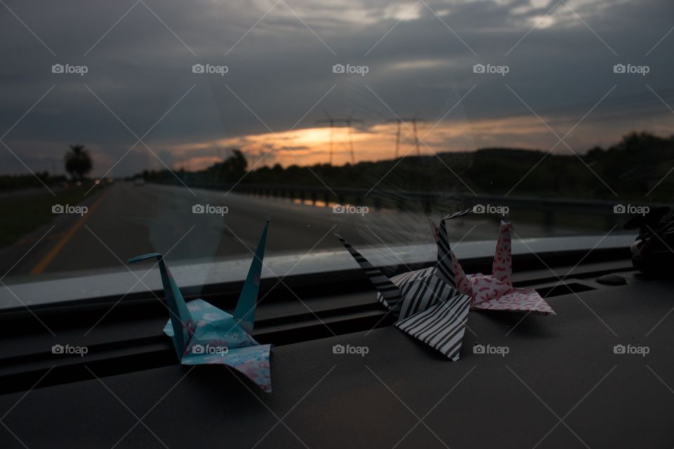 Origami sunset 