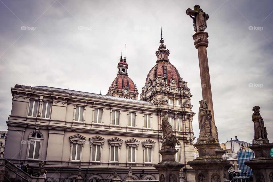 Ayuntamiento de A Coruña desde la Plaza del Marques de San Martin (A Coruña - Spain)