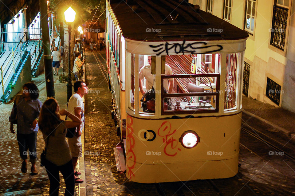 A tram in Lisbon