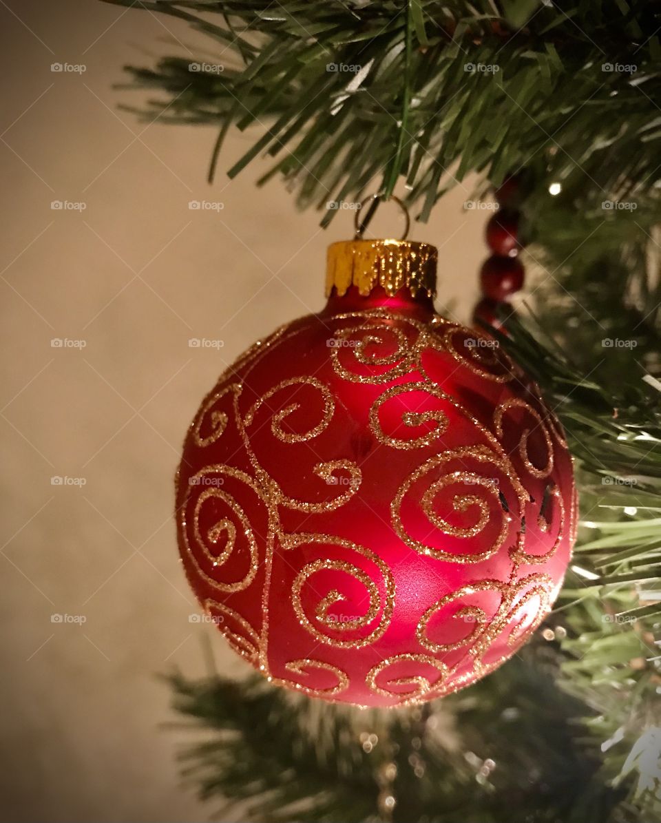 Christmas ornament on a Christmas tree 