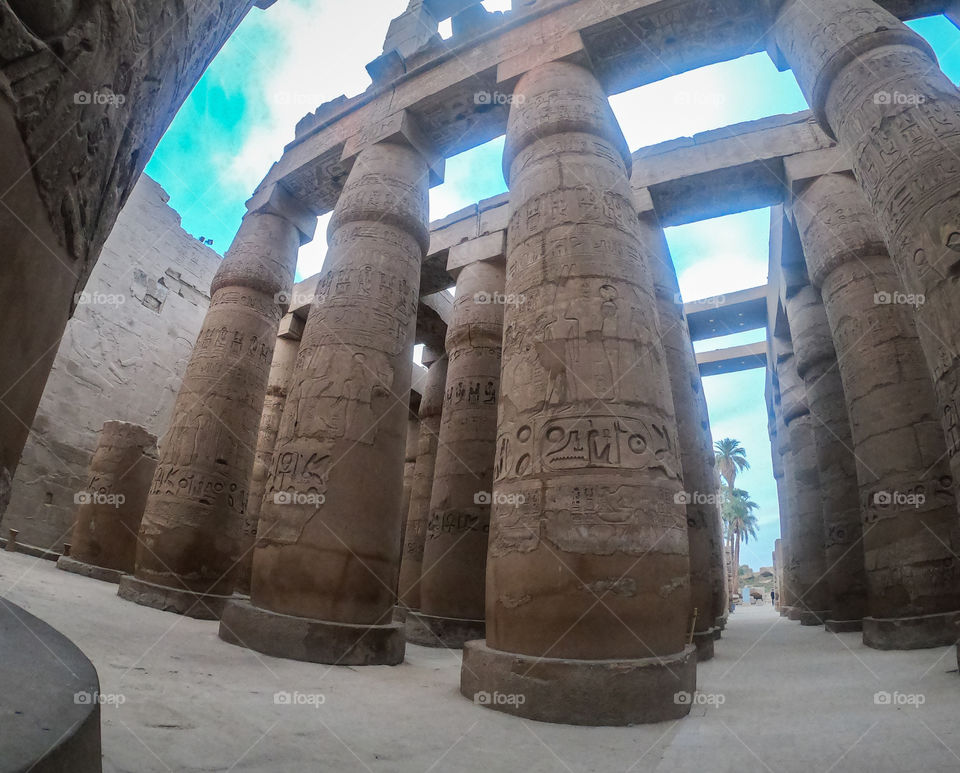 The greatest cathedral in the world , Great  of Karnak in Egypt