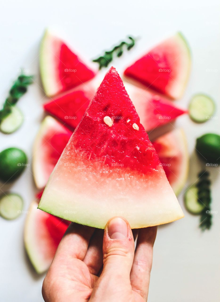 Watermelon slice photography 
