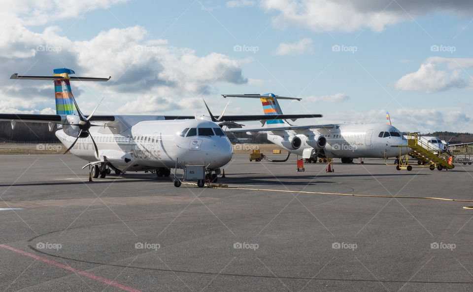 Airplanes from the company BRA aviation in Sweden.