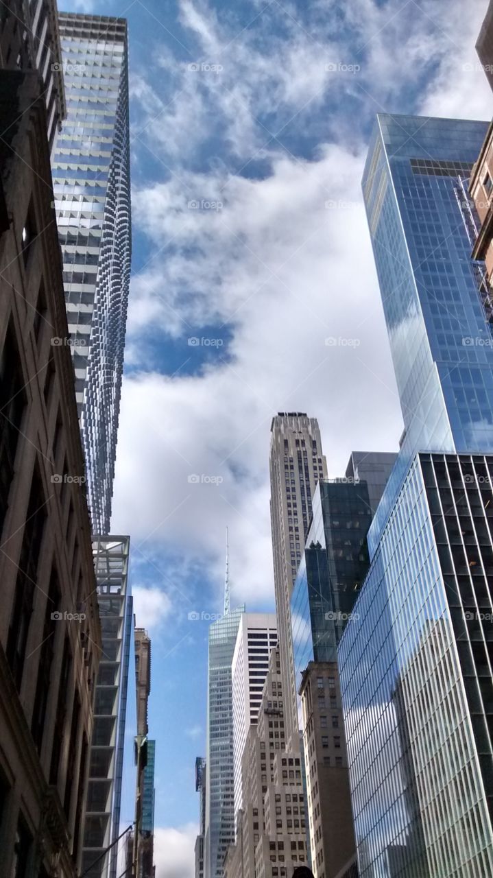 Looking up NYC. NYC street