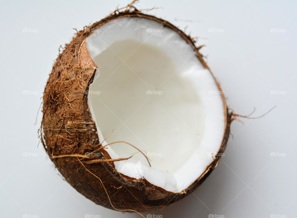 coconut 🥥 beautiful white texture on a white background, natural