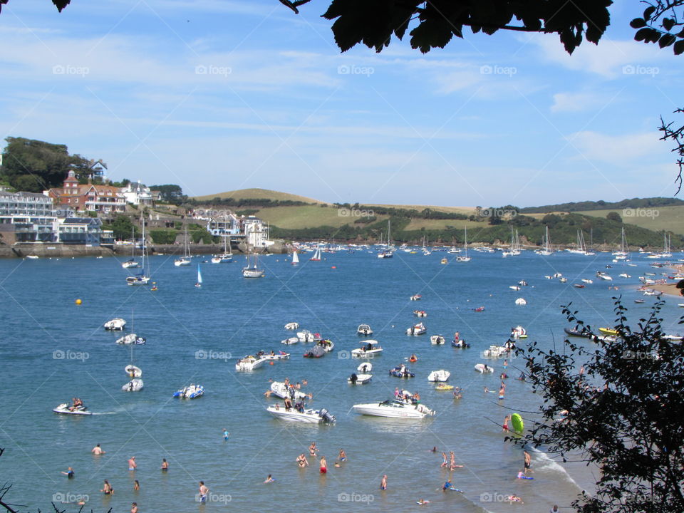 looking across to Salcombe, Devon, UK