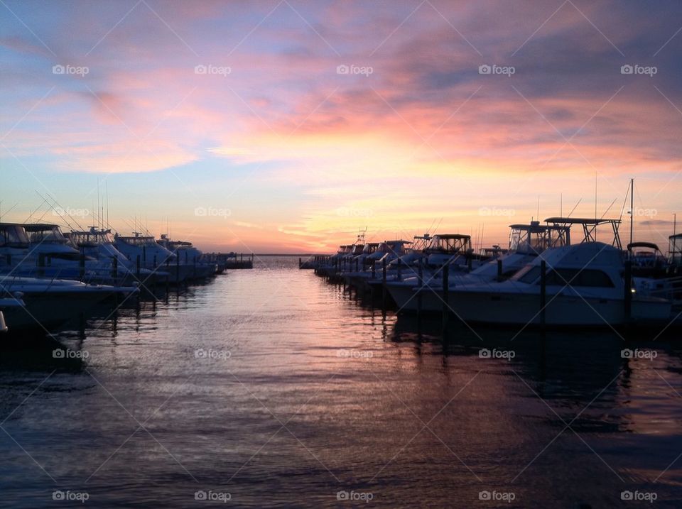 Sunset in the Marina