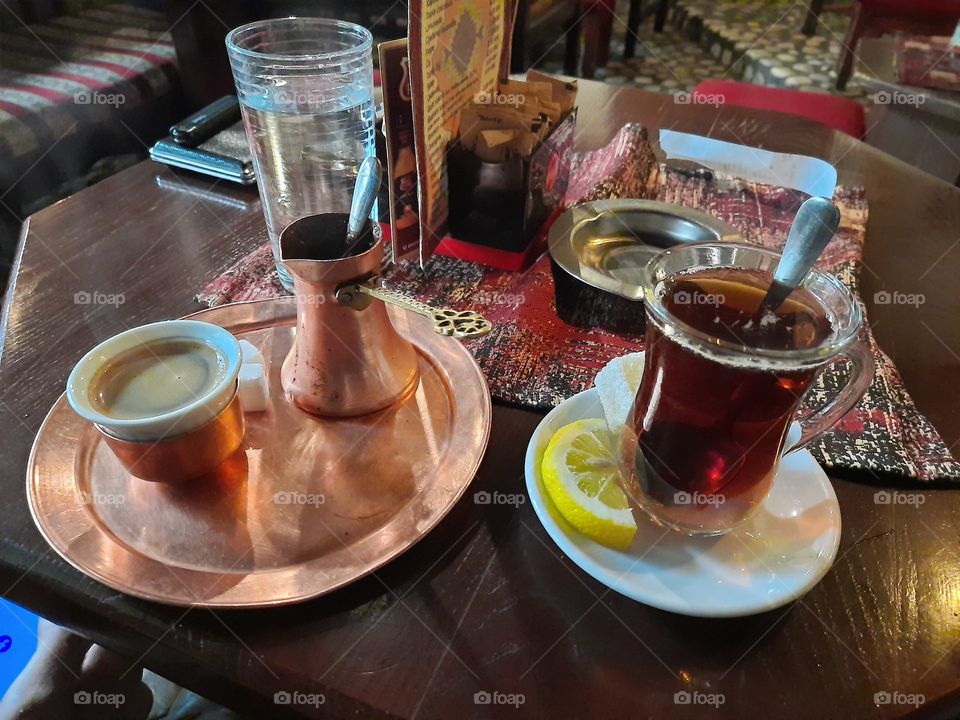 Turkish coffee and tea