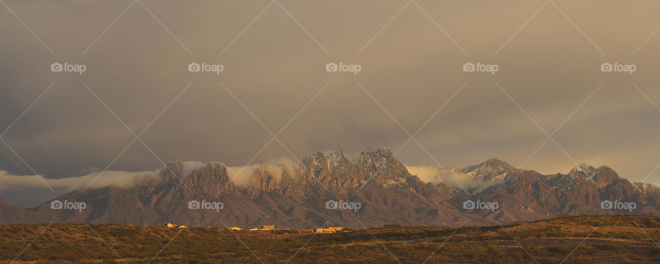 Clouds roll in over the Organ mountains.