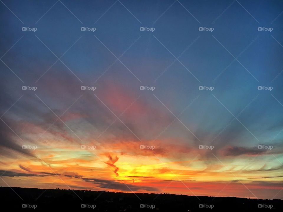 Scenic view of sky at dusk