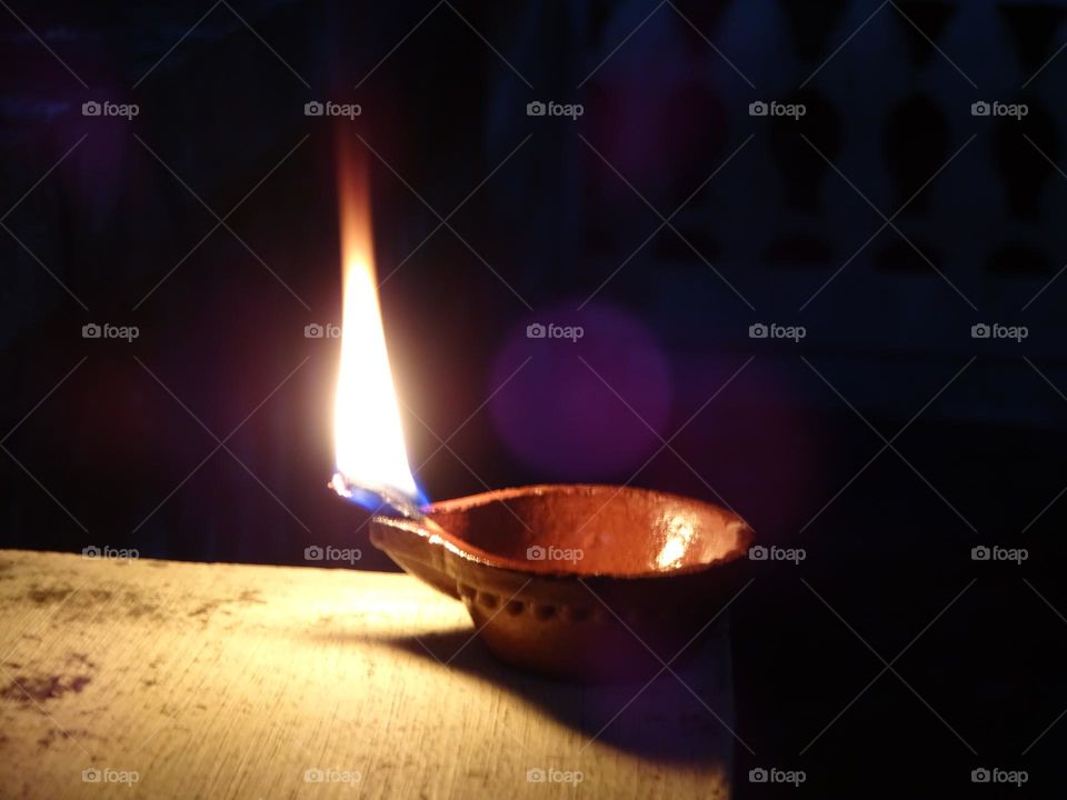 Diya on Diwali Day Celebrations