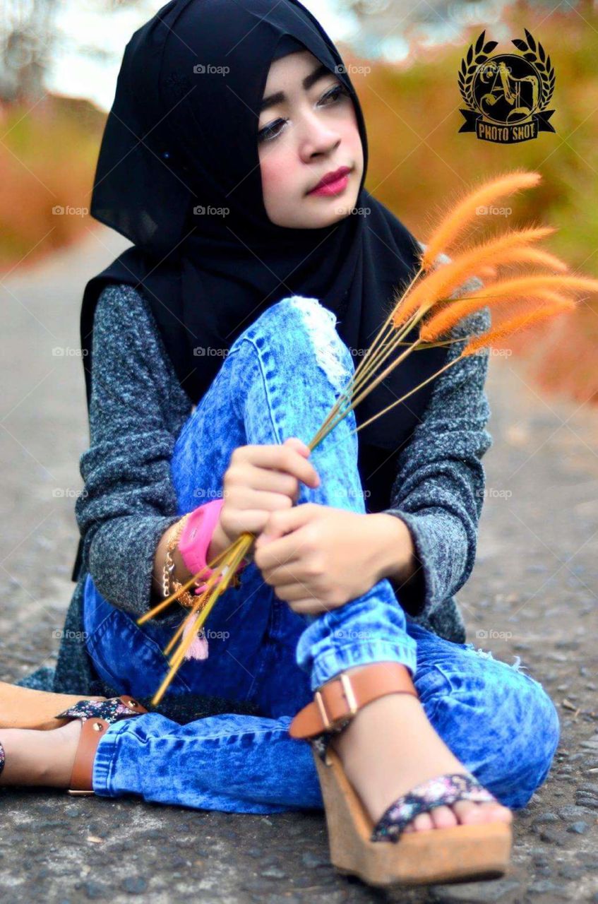Woman, Girl, People, Outdoors, Scarf
