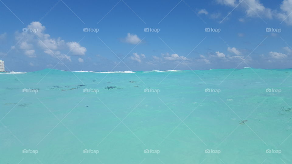 Cancun turquoise  ocean