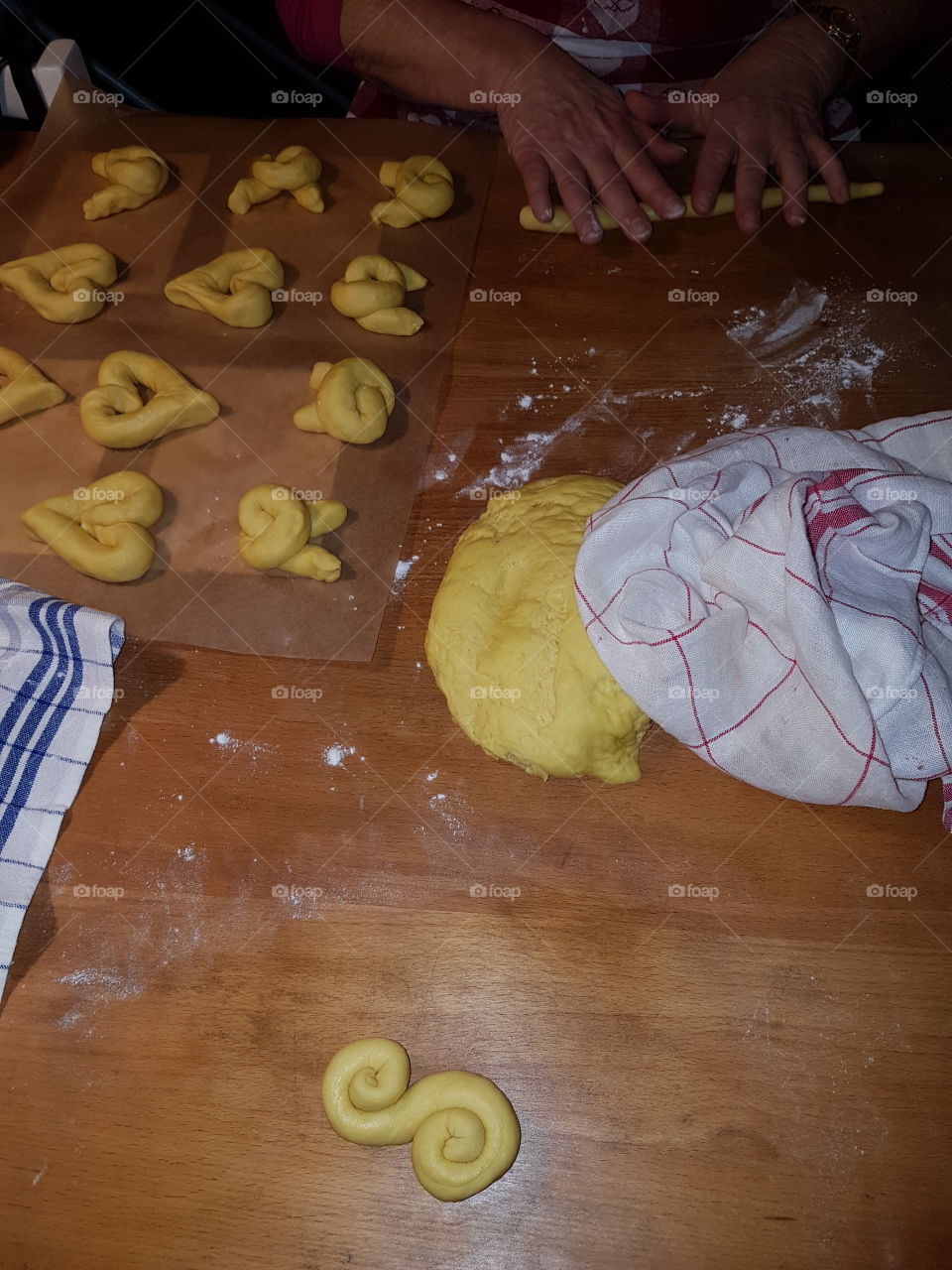 baking saffron buns