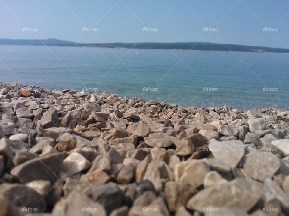 Beach in Istra, Croatia. 