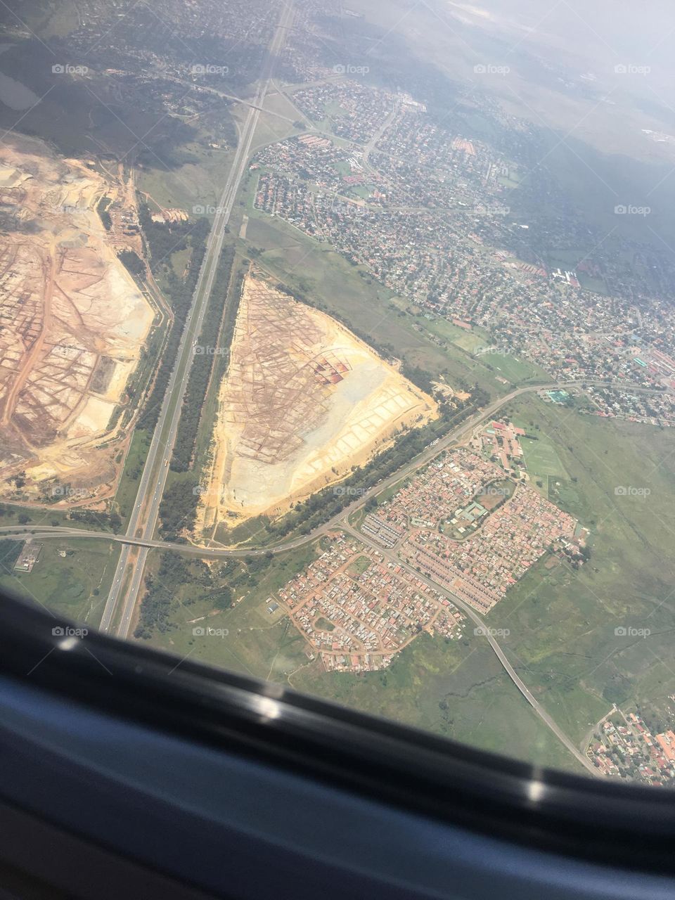 Aerial view. Window seat