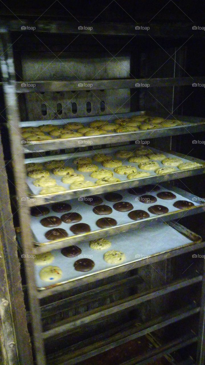 cookies in the oven