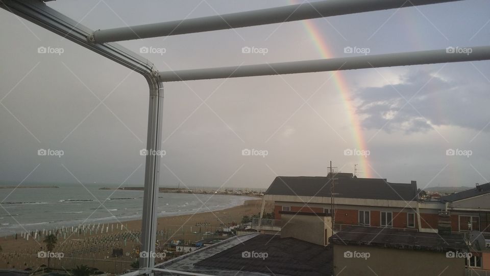 Rainbow ,Pescara,Adriatic Sea,Italy