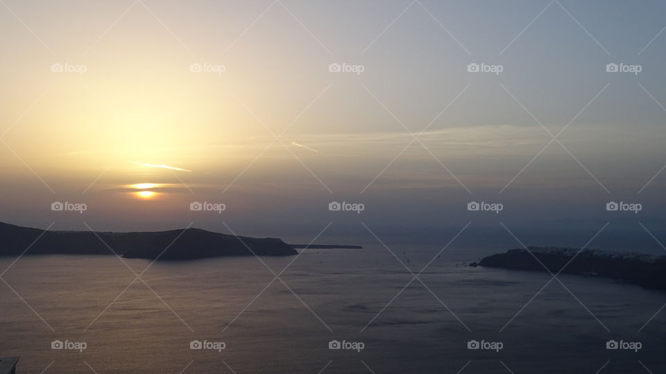 Greece Santorini Sunset. Greece Santorini Sunset