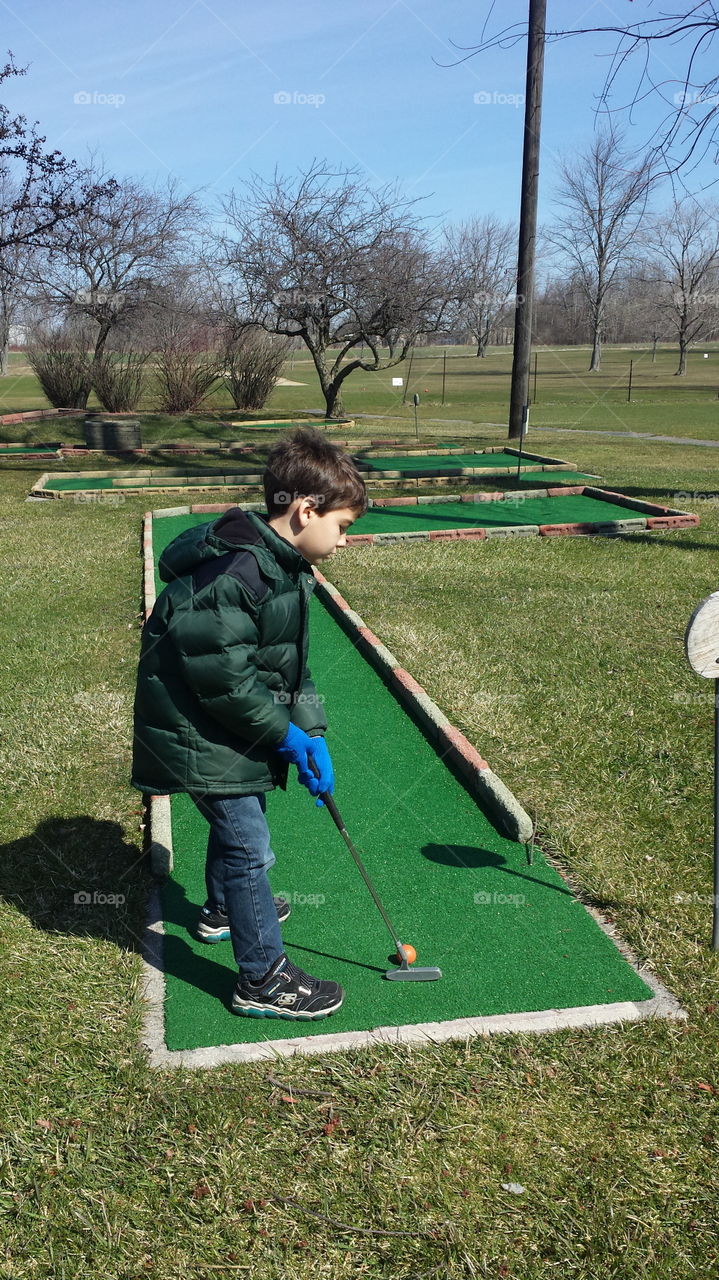 winter golf. golfing in Wisconsin