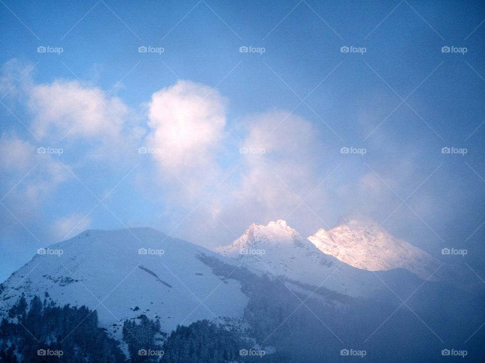 Sunrise Morning through the lens of mountain