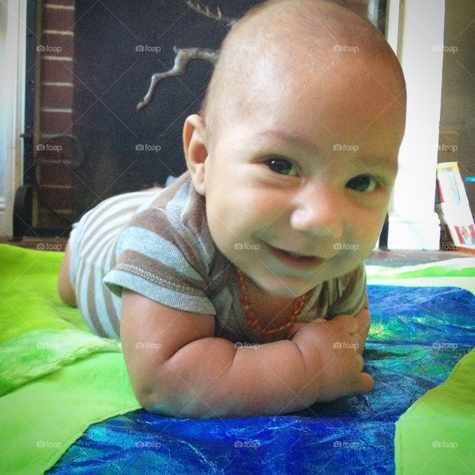 Smiling baby boy 