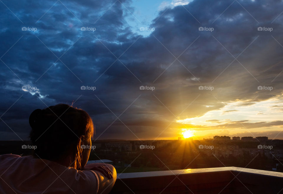 Watching on sunset