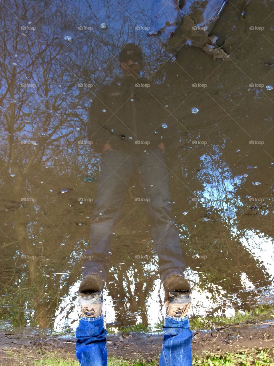 Perspective in a puddle 