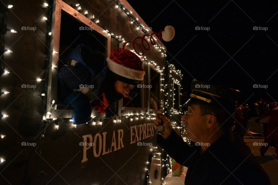 Christmas Train parade float